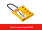 노란 색깔 3mm 얇은 수갑 직경 빛난 PVC 꼬리표를 가진 나일론 차단 걸쇠 협력 업체