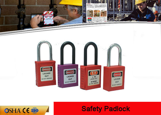 Osha 38mm PVC 꼬리표를 가진 나일론 비전도성 PA 몸 안전 차단 통제 협력 업체
