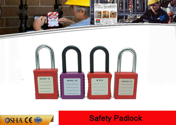 Osha 38mm PVC 꼬리표를 가진 나일론 비전도성 PA 몸 안전 차단 통제 협력 업체
